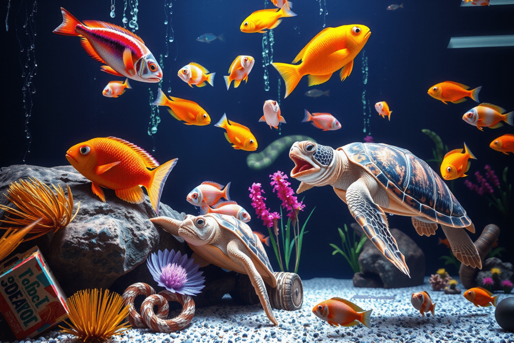 Acuarios para peces y tortugas