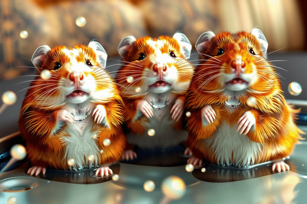 A los hamsters le gusta el agua